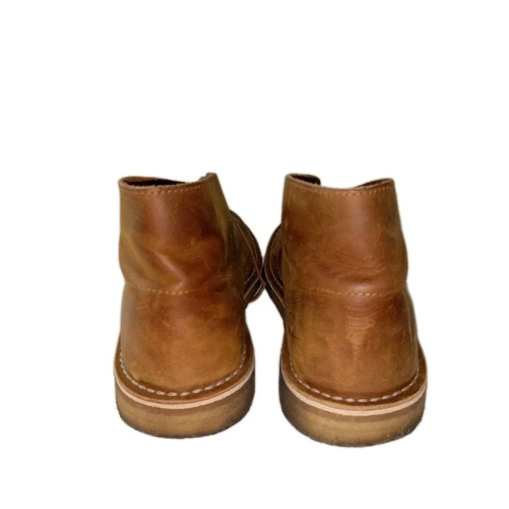 Clarks Collection Mens Size 9M Brown Leather Classic Desert Chukka Boots Shoe
